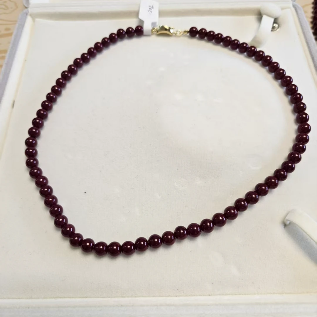 铜合金项链 【设计款轻奢饰品】202豆沙红时尚项链百搭