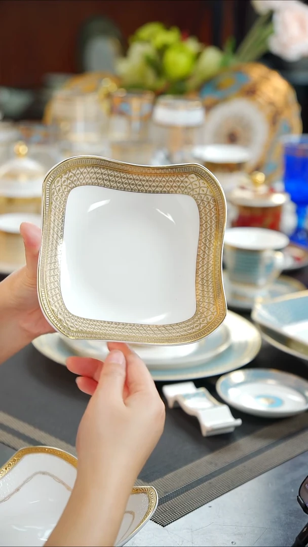 瓷片6寸方形沙拉碗2个 福利价