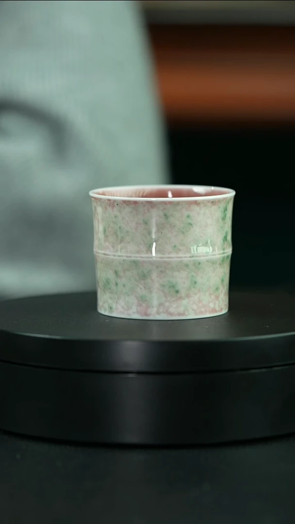 杯庐陵昱西四字篆款竹节杯（9号）