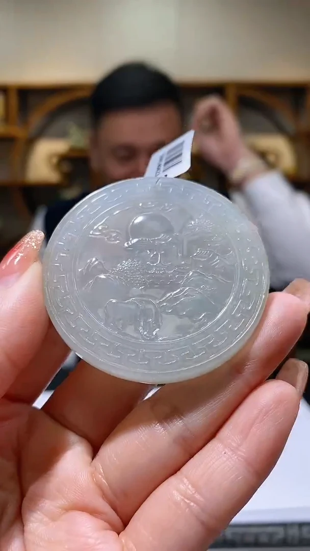 【闪购商品】定制翡翠未镶嵌36/0120/W/山水