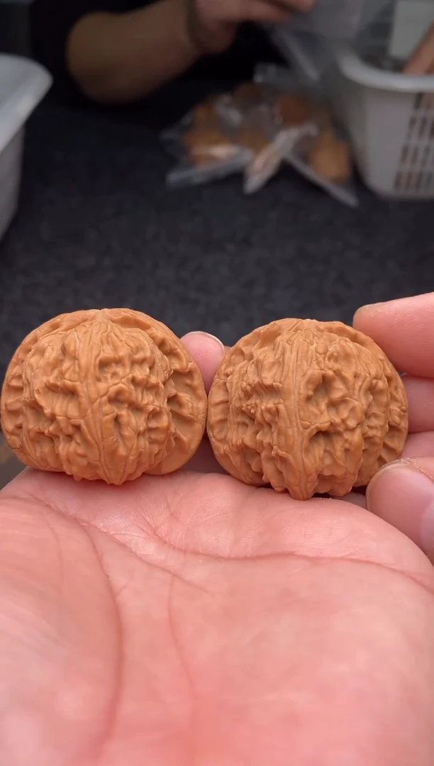 把件文玩核桃b132号42尺全品白狮子