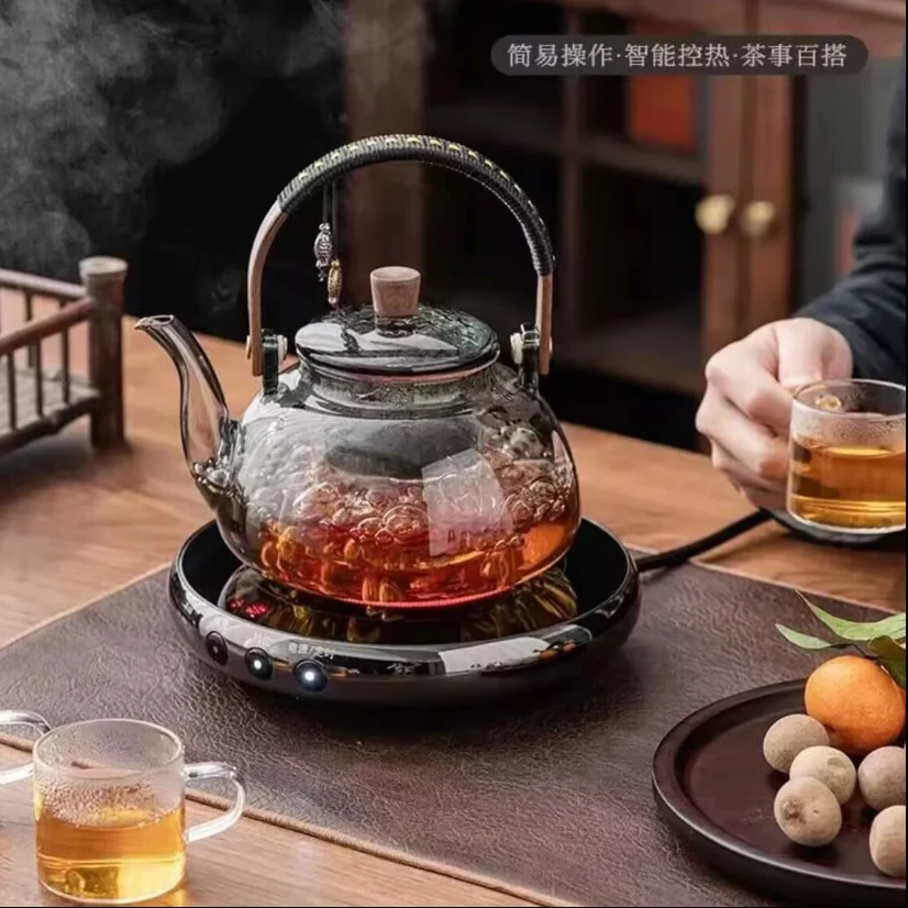 IQS/艾玛诗T0薄款电陶炉煮茶器套装手工提梁煮茶壶套装电茶炉套装