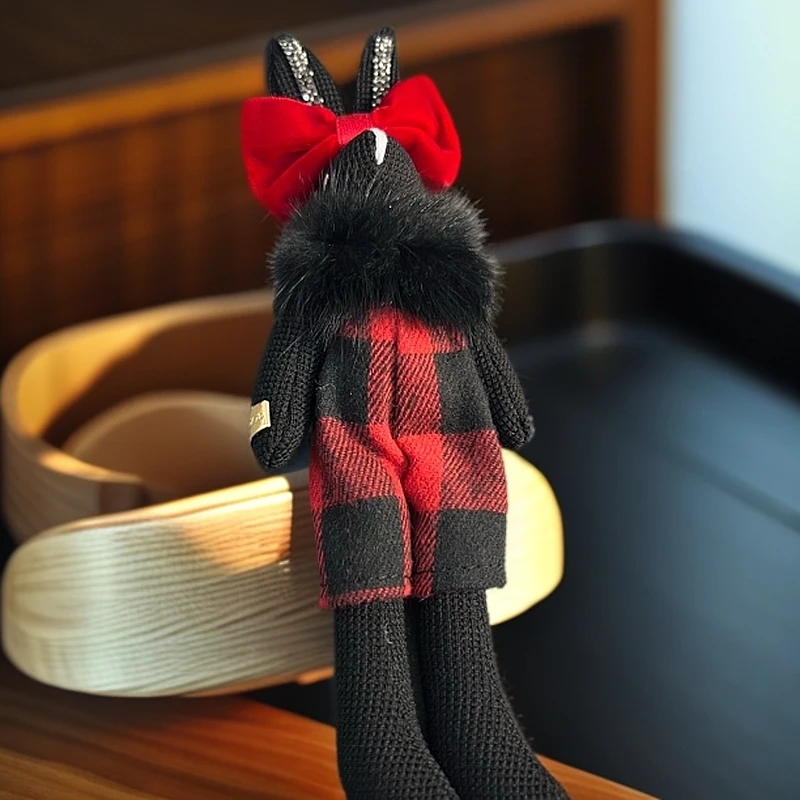 不锈钢吊坠 玩偶挂饰小兔子可爱毛绒玩具千鸟公仔情侣款