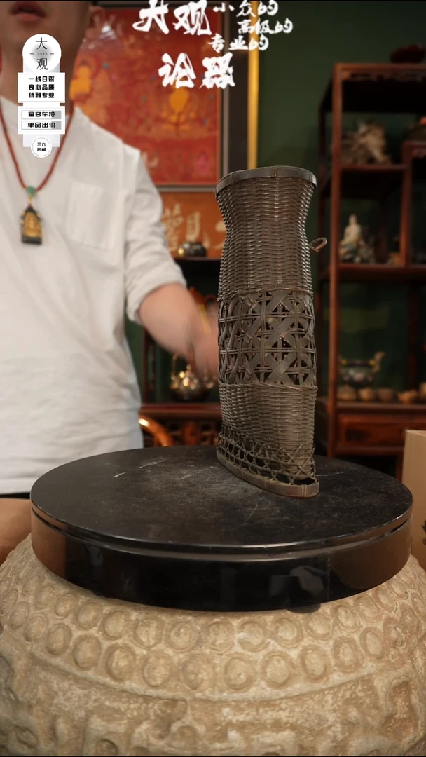 瓷片大观论器摆件