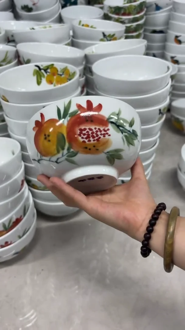 瓷片景德镇手绘釉中彩（食品级）小罗汉碗