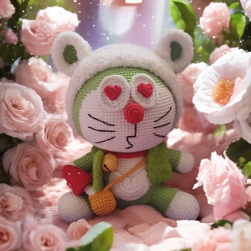 热卖DIY编织多啦A梦玩偶热销手工不易No退No换