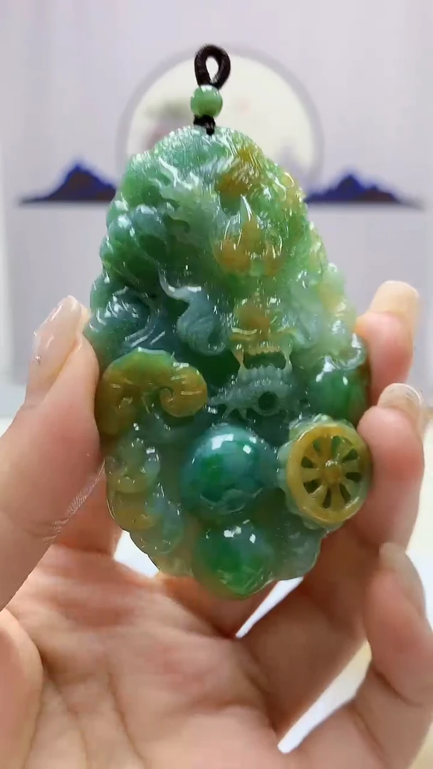 定制翡翠未镶嵌4812ms-毛货190龙牌