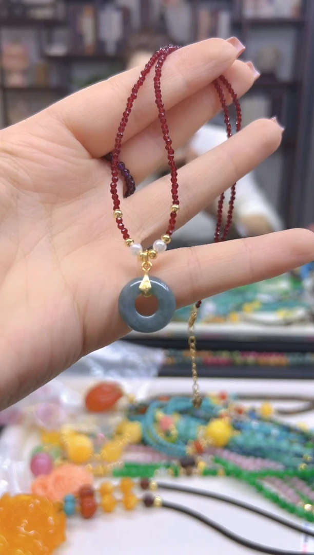 【闪购商品】翡翠颈饰未镶嵌DIY款X191