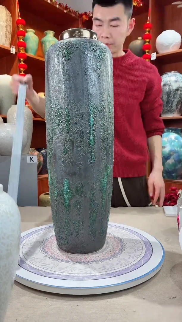 【闪购商品】瓶陶瓷花瓶 无花 青铜落地65cm