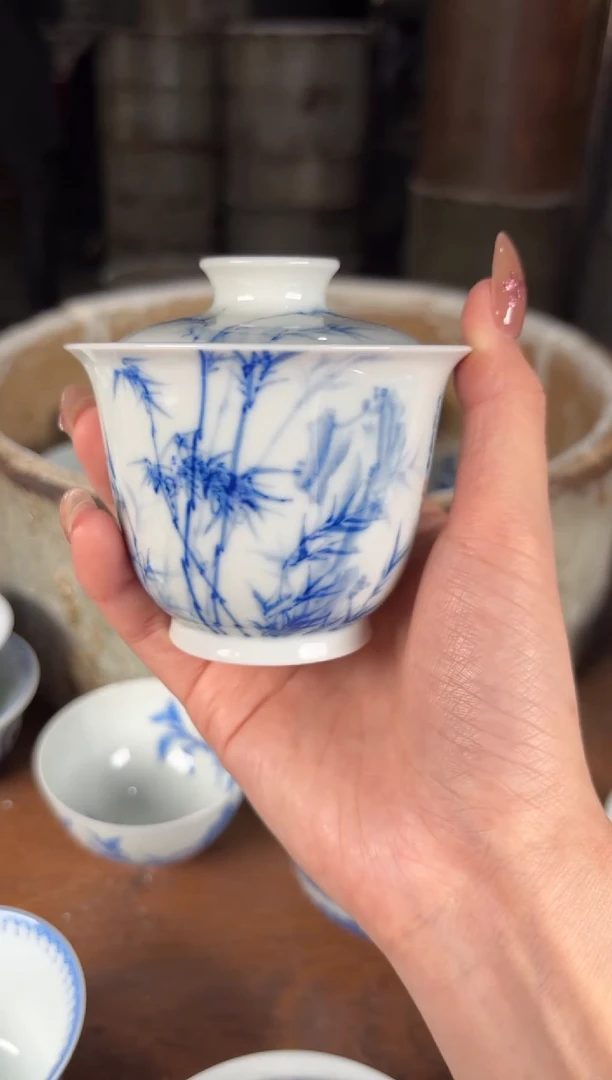 杯看山柴窑青花看山柴窑青花