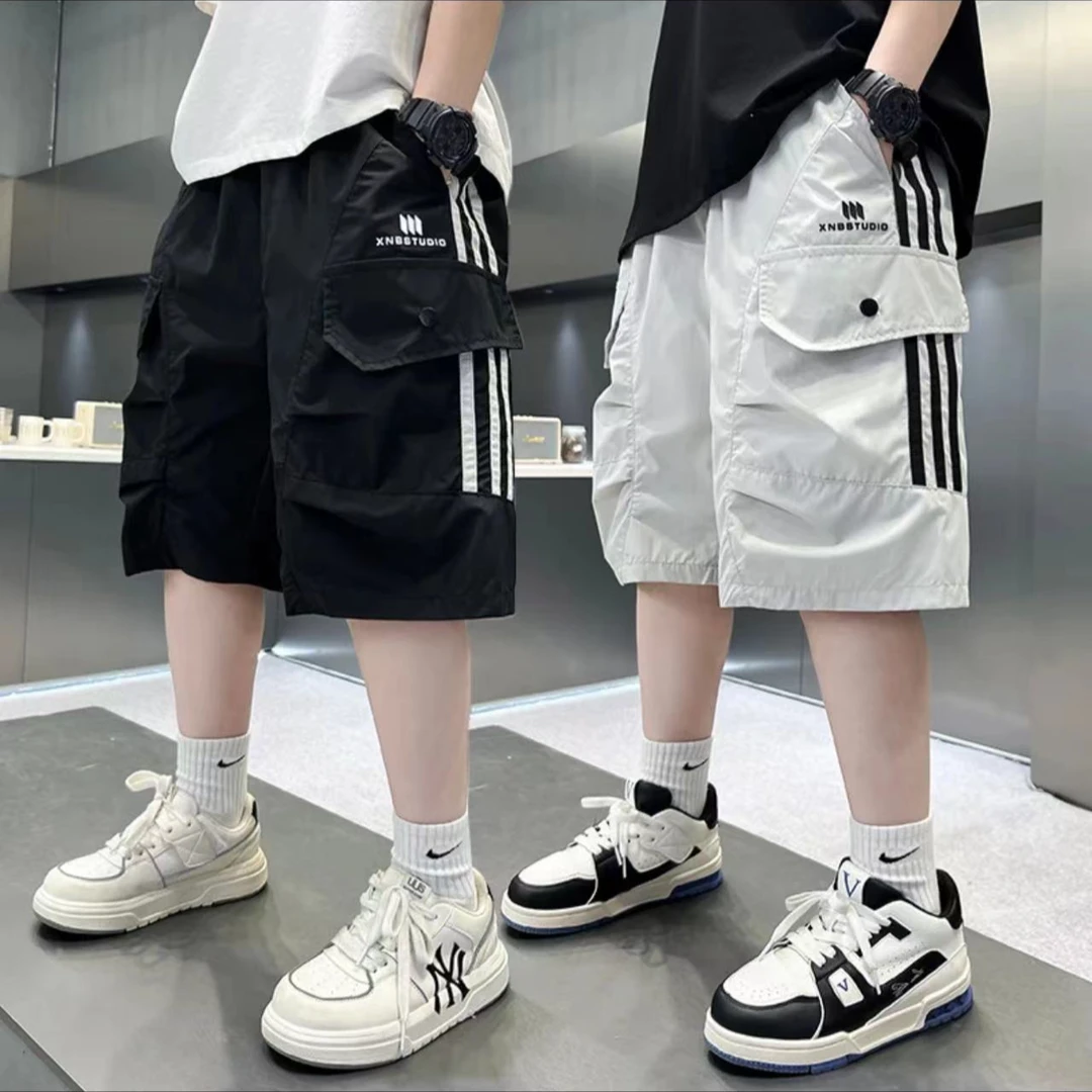 男童夏季薄款2025新款中大童休闲运动百搭短裤00199