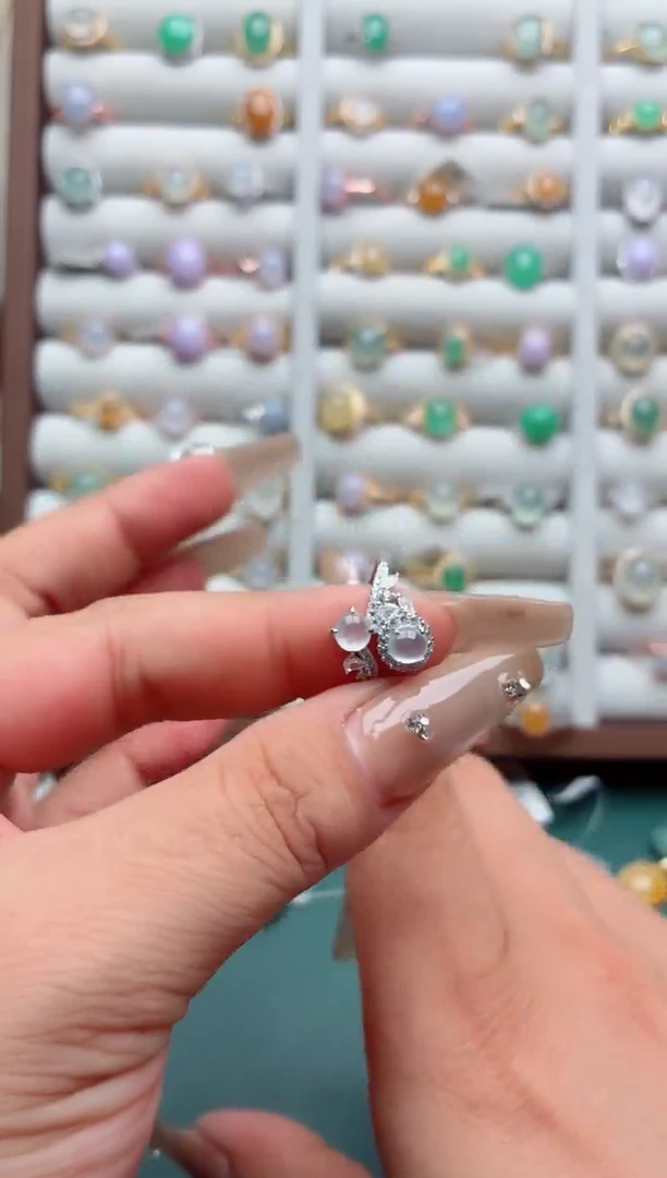 银S925镶嵌戒指翡翠.