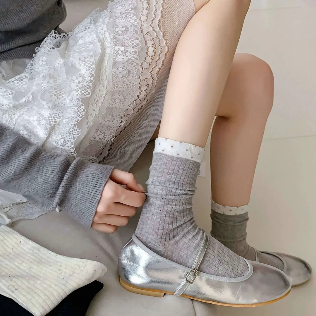 【团单：饰品袜+堆堆袜+刺绣款混发】可爱甜美韩系棉袜精梳棉