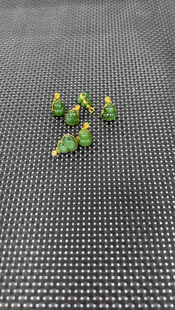 和田玉18K金镶嵌颈饰（多样性发一件）   2857-1