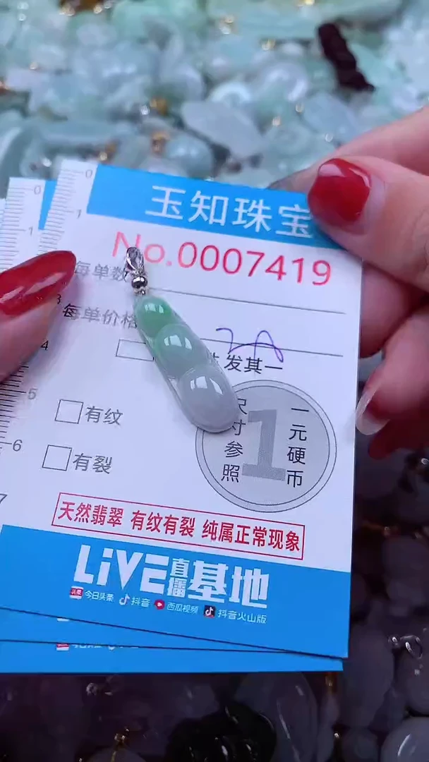 吊坠(不含链)未镶嵌翡翠7419