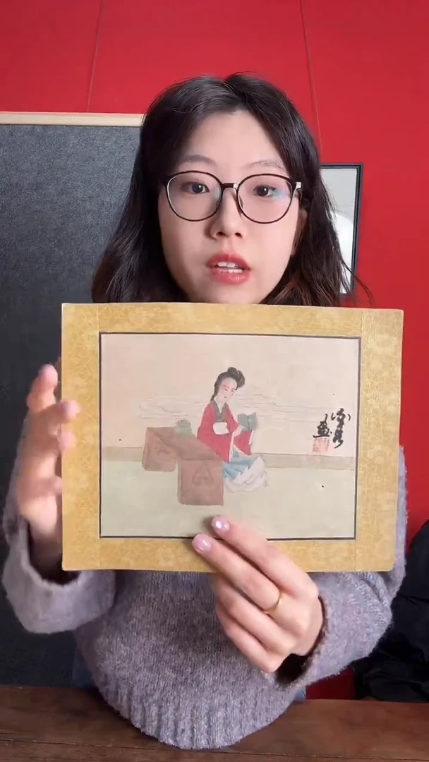 书法WX 仕女镜片