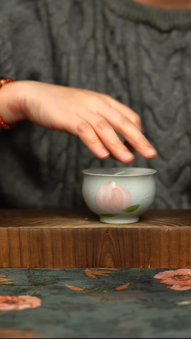 杯釉下彩手工手绘同款陶器
