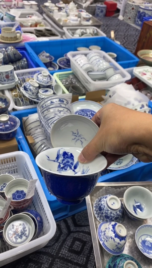 摆件陶景德陶瓷茶具盖碗容量约150