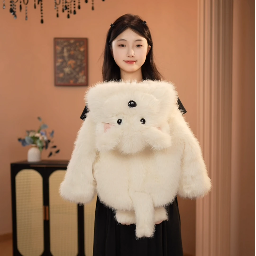 MRW冬款毛茸茸萌宝可爱西高地宝宝草草冬季保暖短款加厚外套