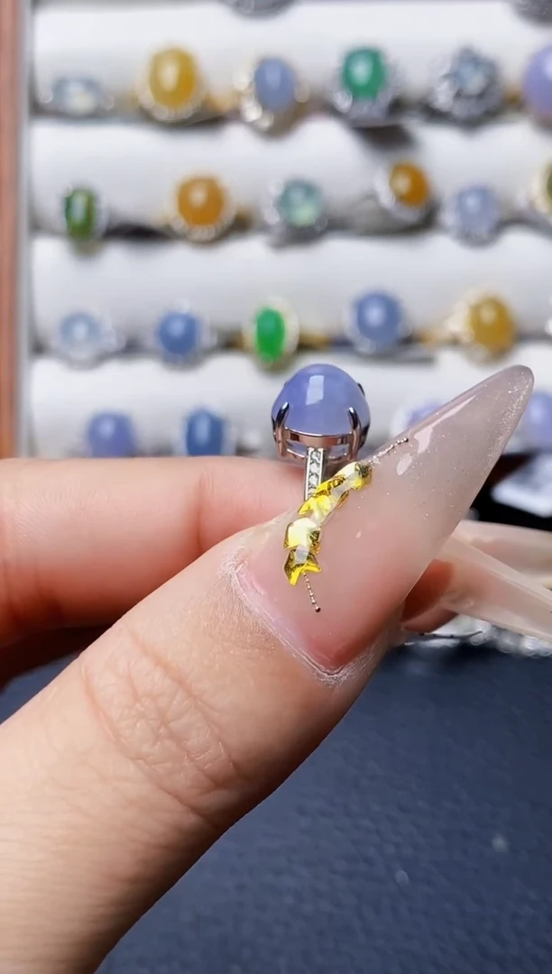 银S925镶嵌戒指翡翠5537