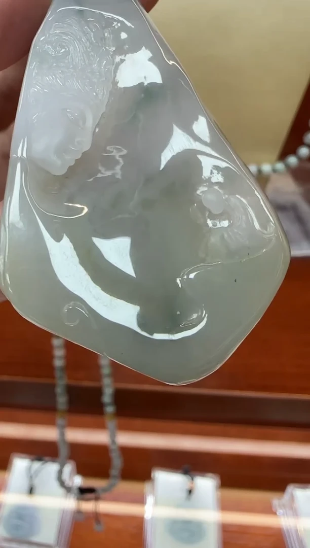 未镶嵌挂件翡翠酌**风A货翡翠孤品国雕谢林工