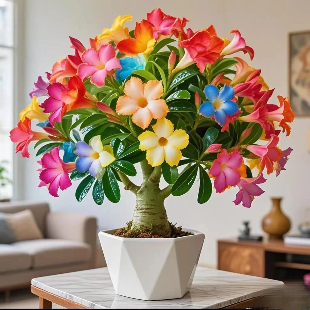 新品浓香型沙漠玫瑰耐热室内四季开花花卉盆栽客厅花卉绿植盆栽