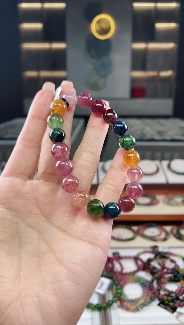 未镶嵌单圈手串10mm+碧玺（多样性发一条）T