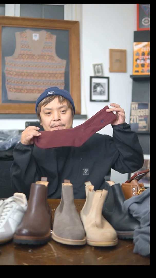 微瑕不退换-深红色-polo 长袜