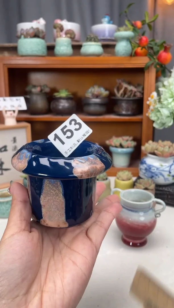 瓷片153微瑕知木小芳花盆