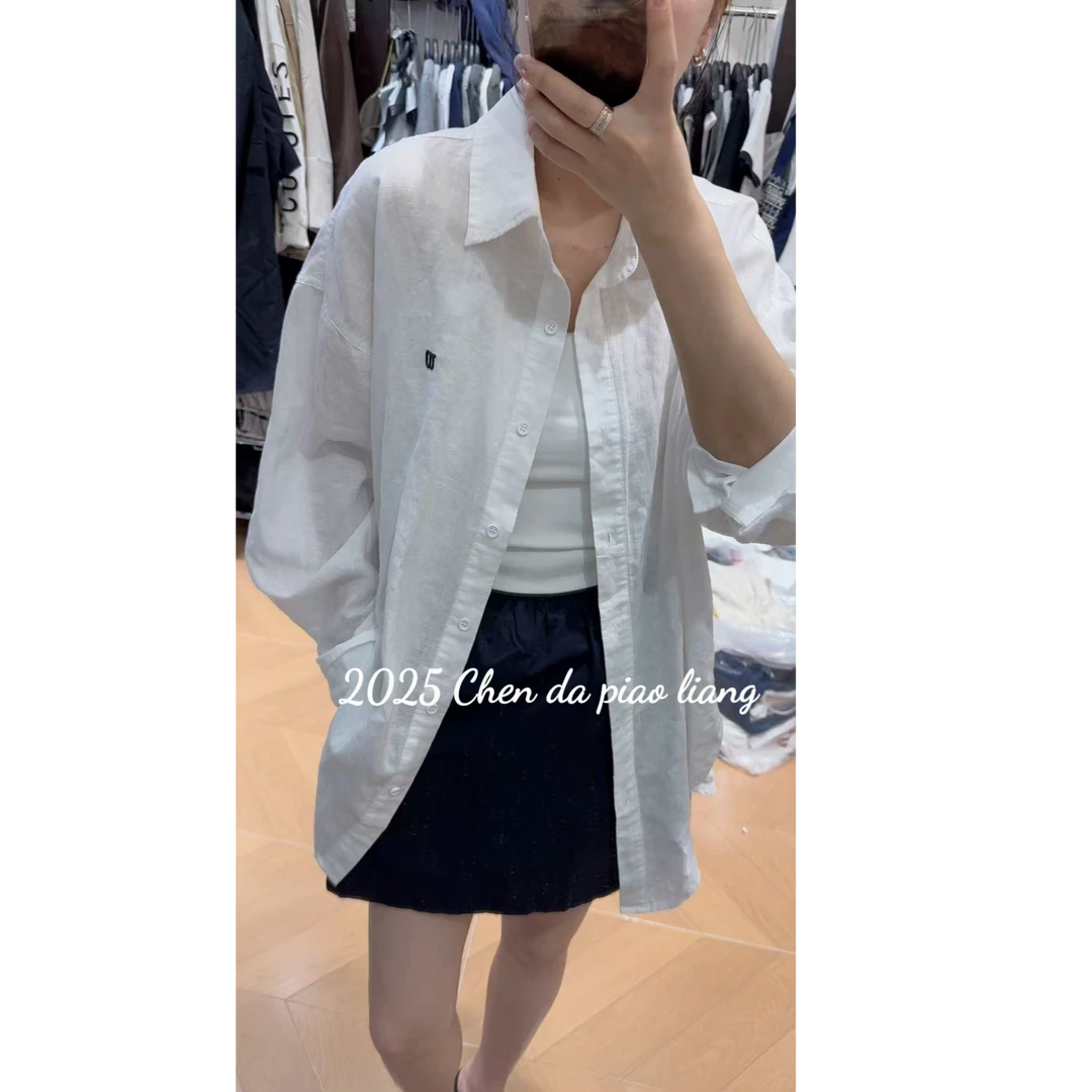 2025夏季新款韩版衬衫女款休闲百搭