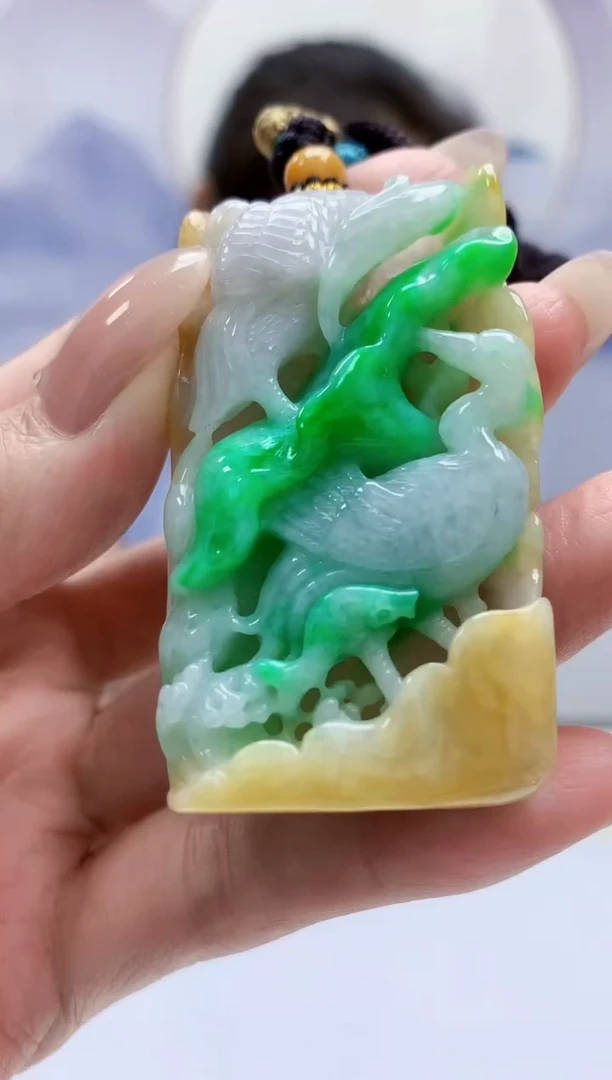 定制翡翠未镶嵌4902MM-毛货挂件113