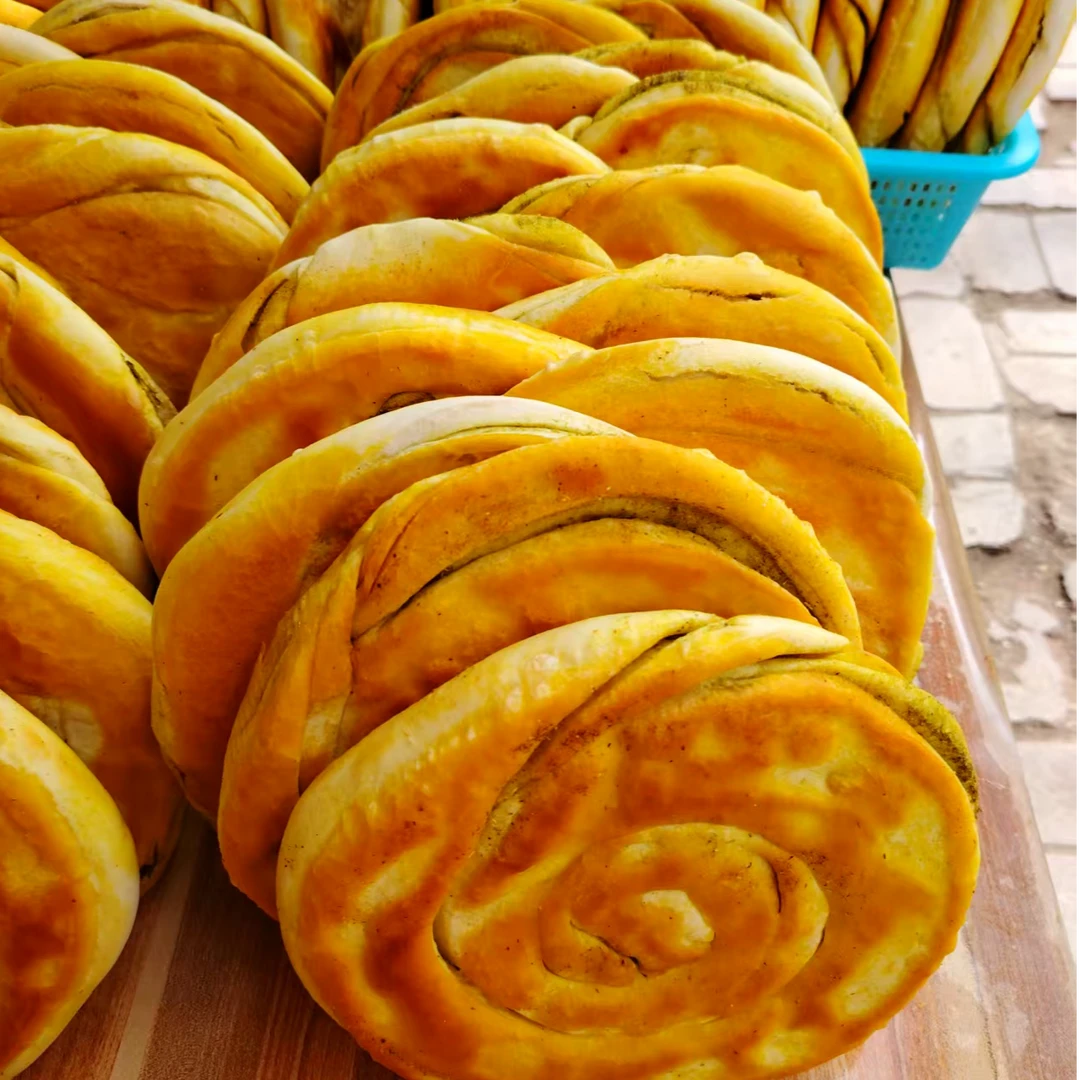 西北清真甘肃冬小麦手工油锅盔