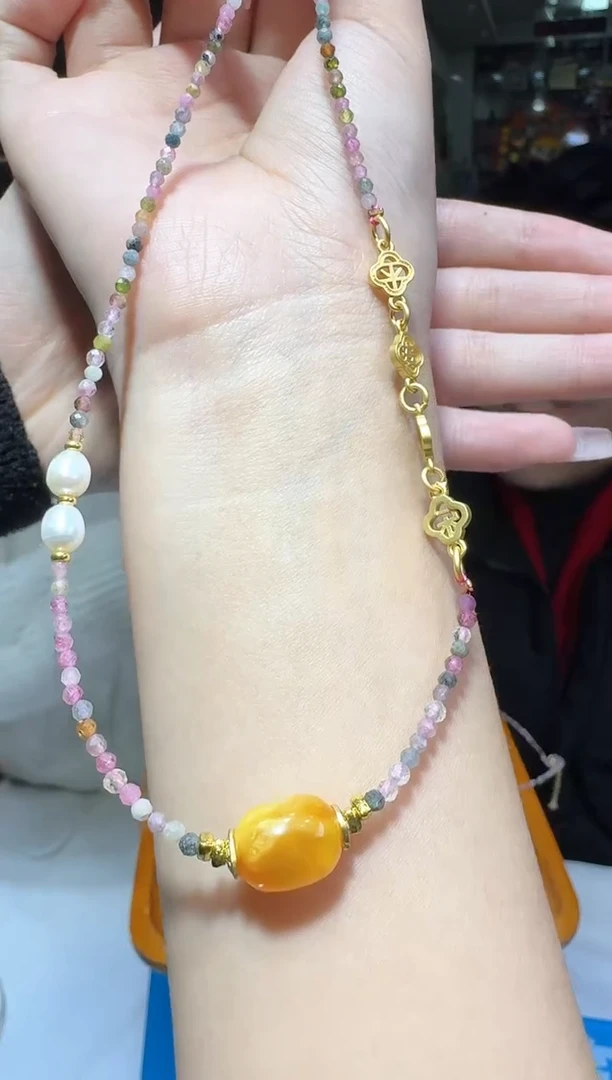 【闪购商品】蜜蜡颈饰未镶嵌多样性发一件 060