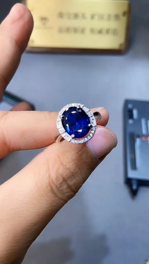 【闪购商品】蓝宝石戒指银S925镶嵌354