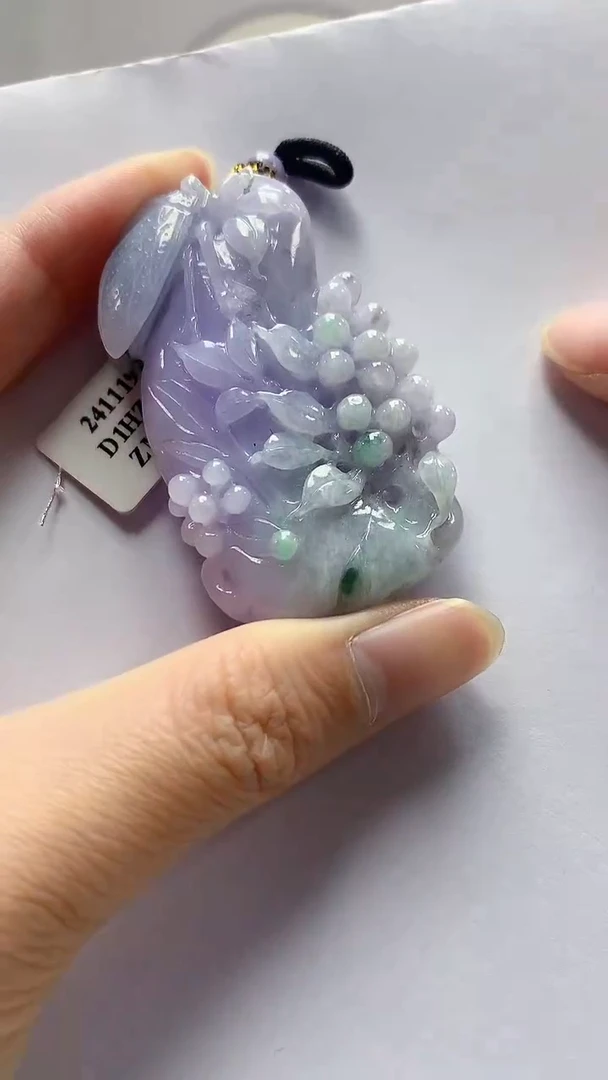 【闪购商品】定制翡翠未镶嵌4852zm-毛货挂件87