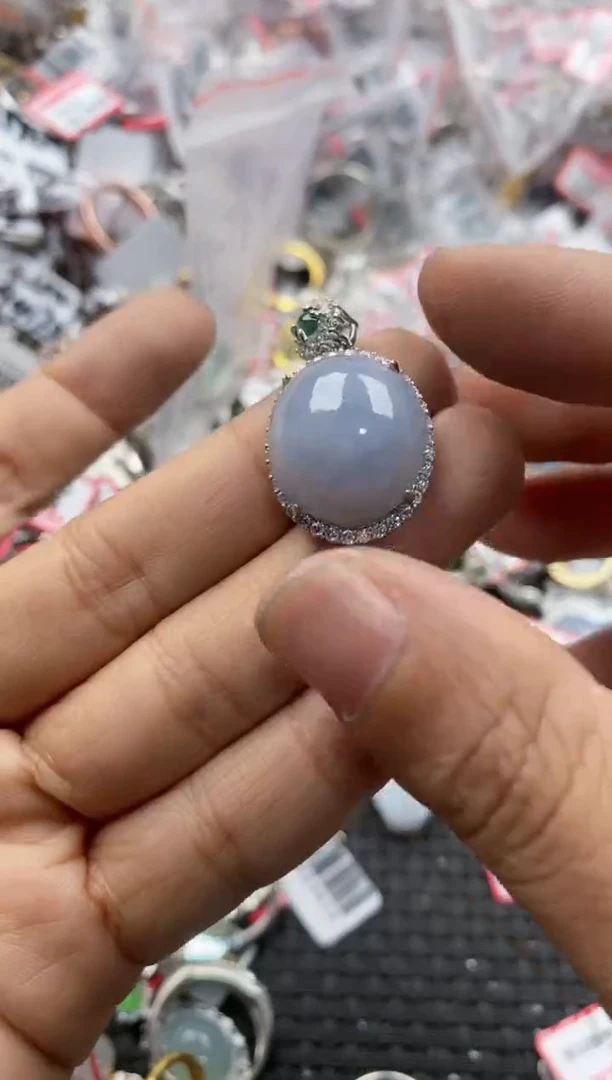 银S925镶嵌戒指翡翠10                  9