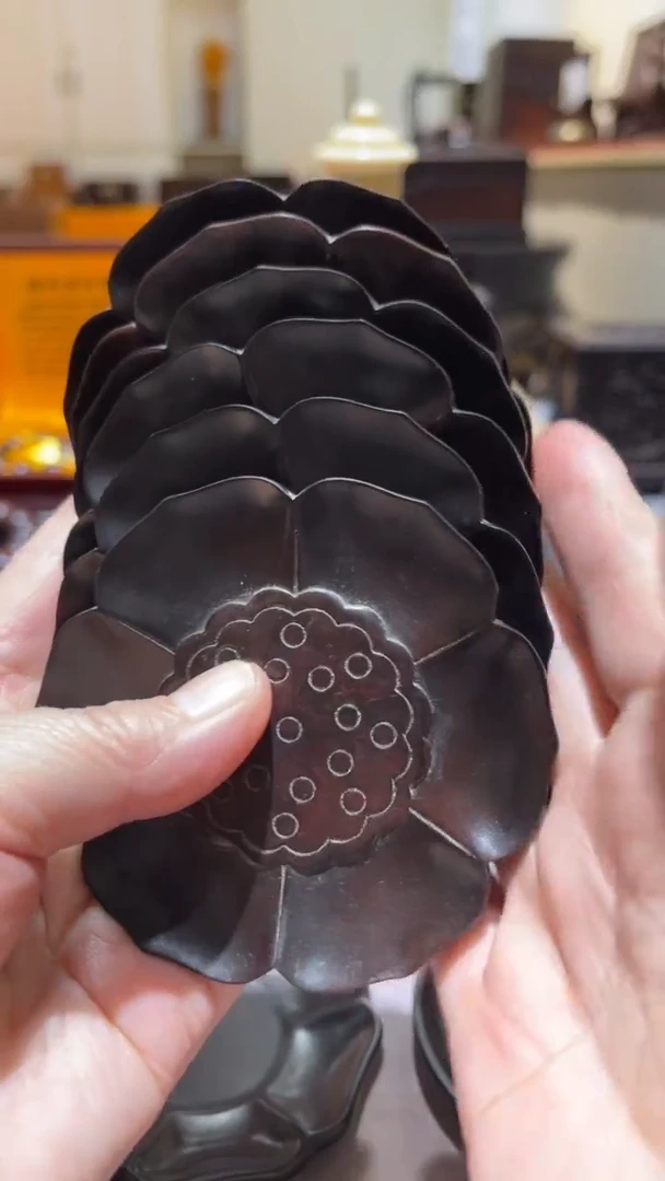 红酸枝木类精品木雕6片精工细作