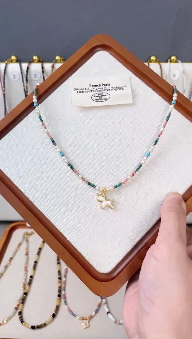 石英质玉钛钢项链5号