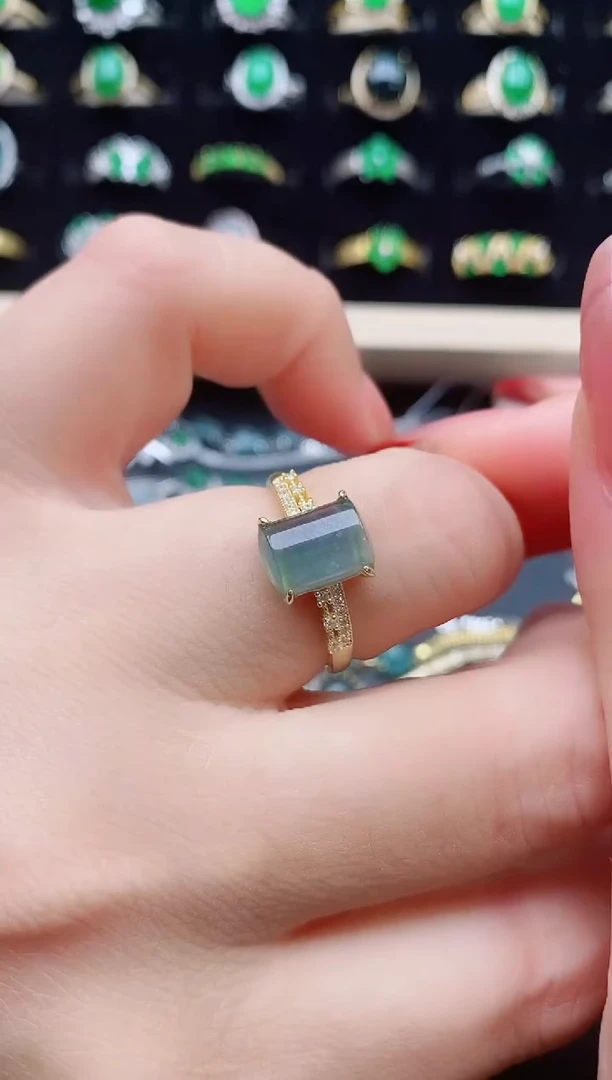 【闪购商品】翡翠戒指银S925镶嵌321321