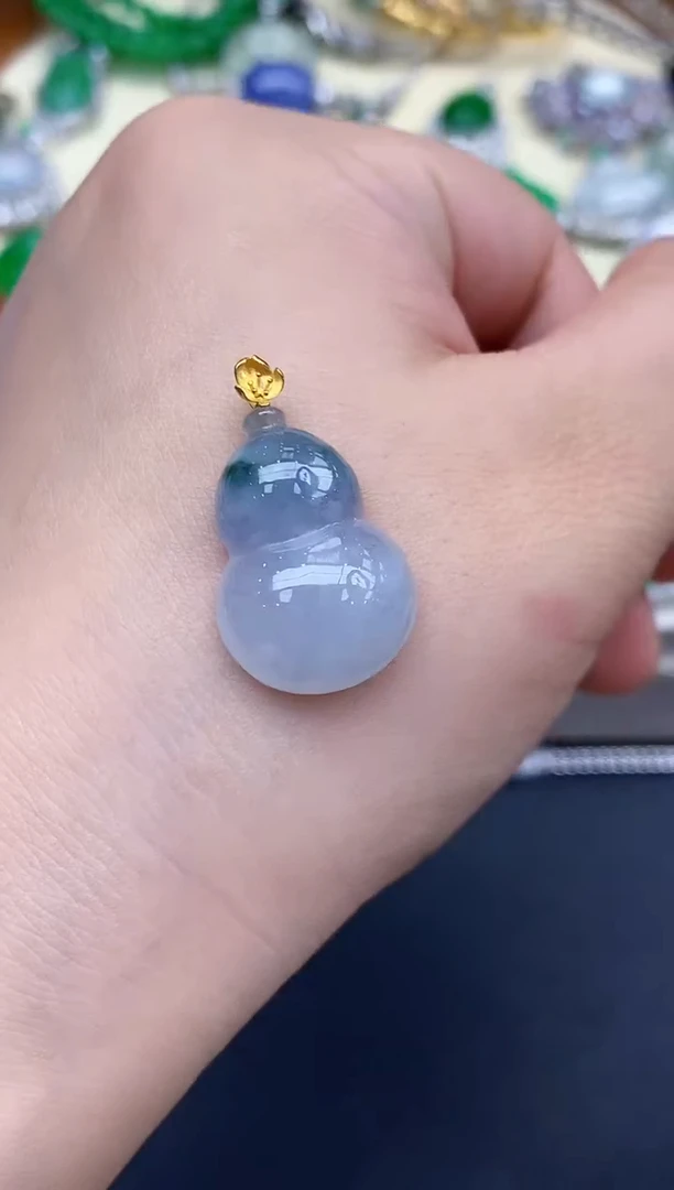 颈饰18K金镶嵌翡翠103-中国好珍宝