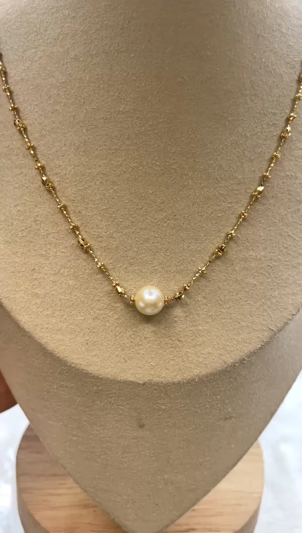 颈饰银S925镶嵌海水珍珠7-8