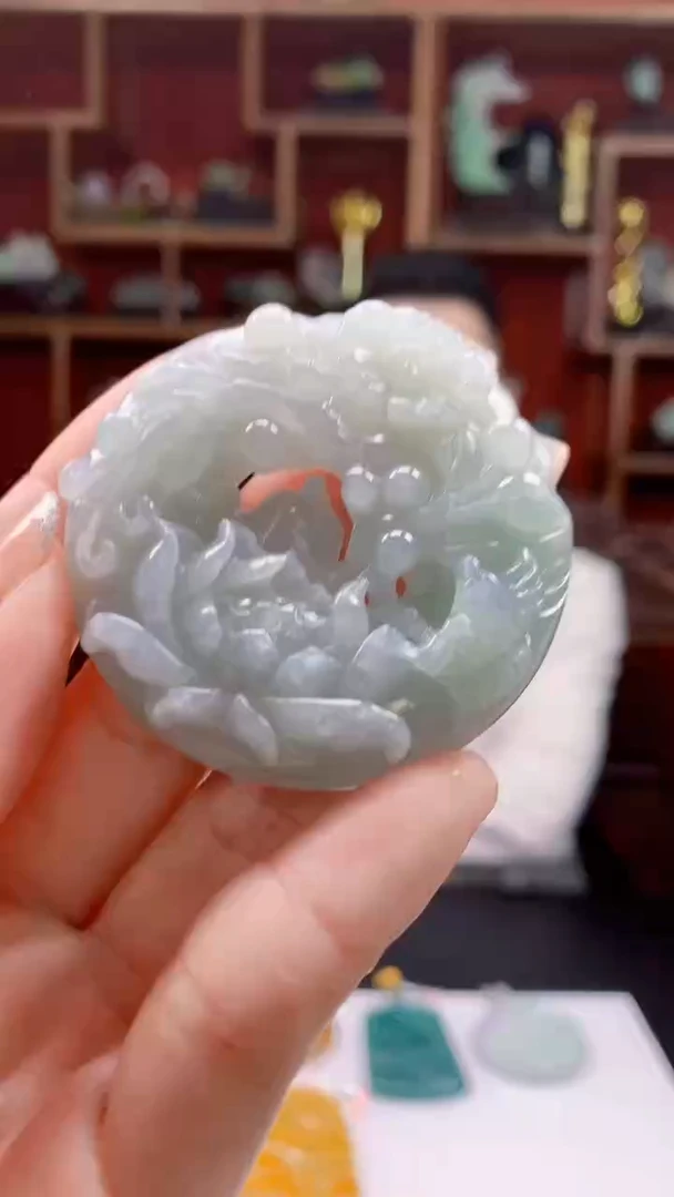 定制翡翠未镶嵌1095ry-jj挂件8