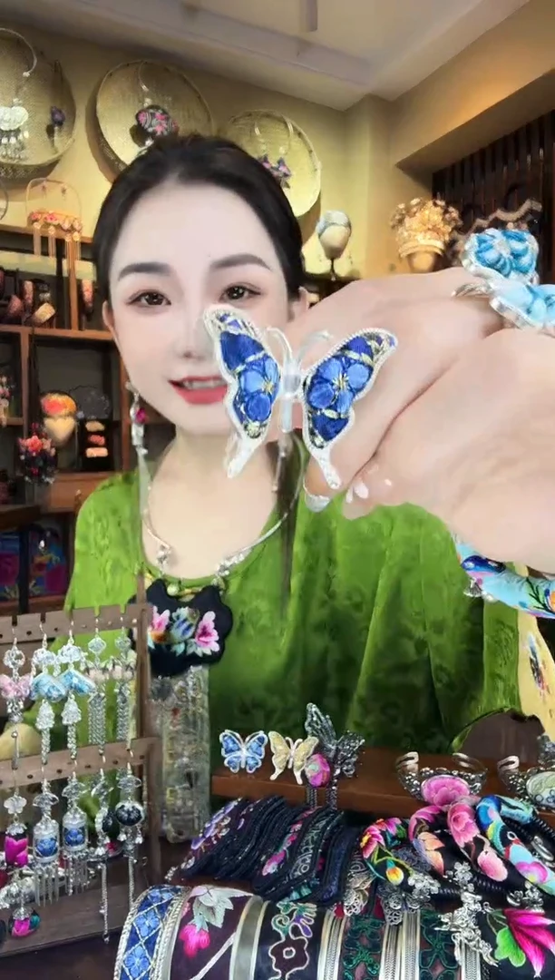 刺绣非遗刺绣民族风耳环