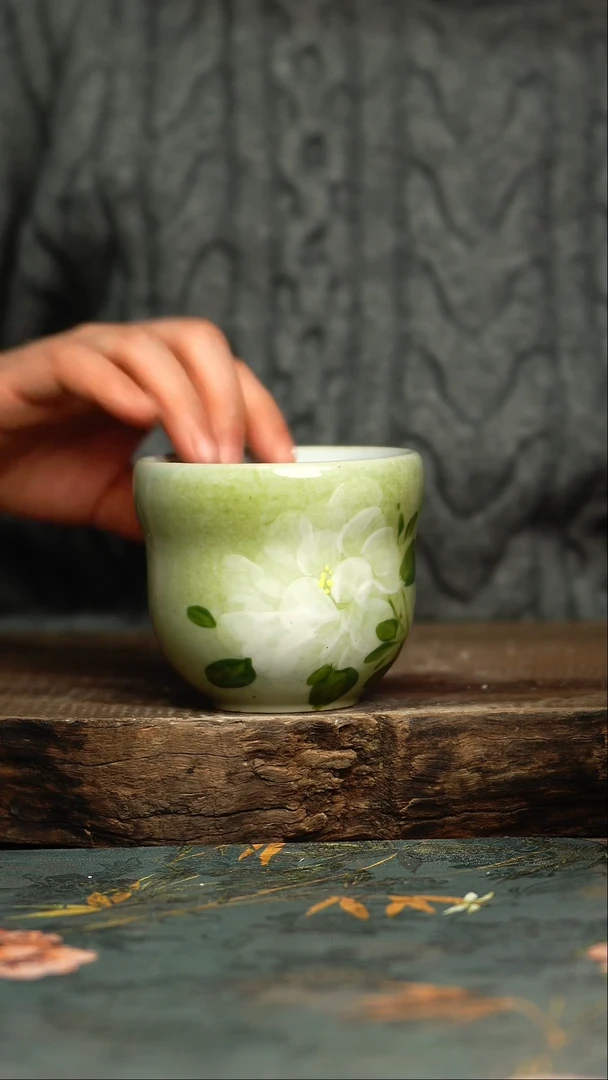 【闪购商品】杯杯釉下彩手工手绘同款陶器