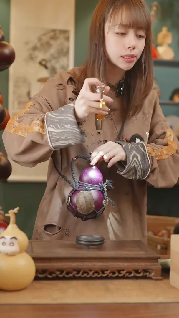 【闪购商品】168号精品天然大漆工艺防渗内胆酒葫芦~