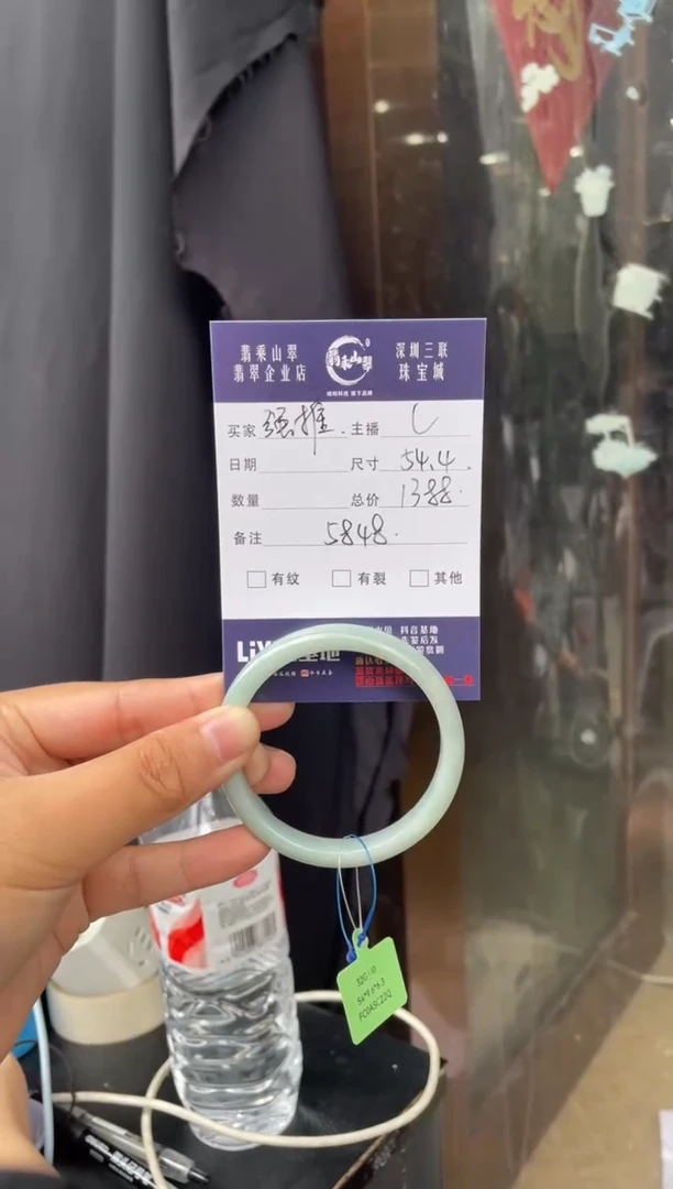 未镶嵌手镯翡翠L 54正圈 5848