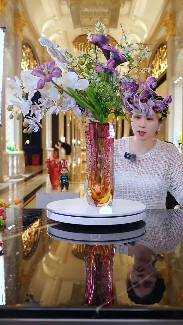 摆件AJ1010656金红花器