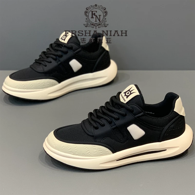 法莎尼亚男鞋新款网面透气百搭运动休闲鞋轻便软底阿甘老爹鞋子男