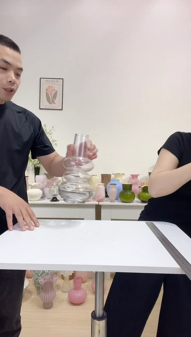 花潮透明花瓶好看