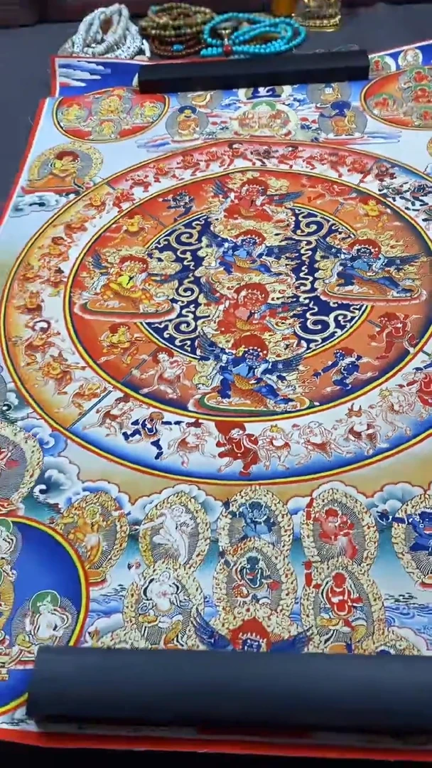 卷轴画王姬藏传非遗珍品